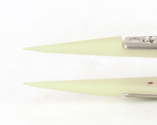 Ideal-tek Plastic Tip Tweezers – Style 00 – Delrin Tips A00DG – 130mm (5.1″) – Swiss Made