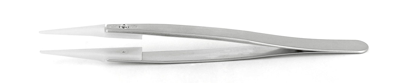 Ideal-tek Plastic Tip Tweezers – Style 242 – Delrin Tips A242DG – 130mm (5.1″) – Swiss Made