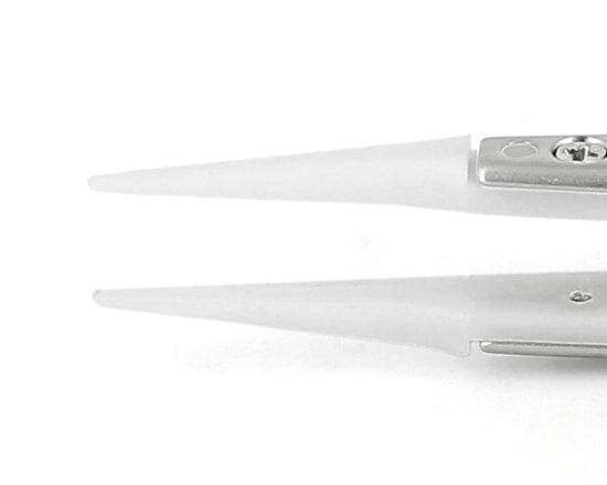 Ideal-tek Plastic Tip Tweezers – Style 242 – Delrin Tips A242DG – 130mm (5.1″) – Swiss Made