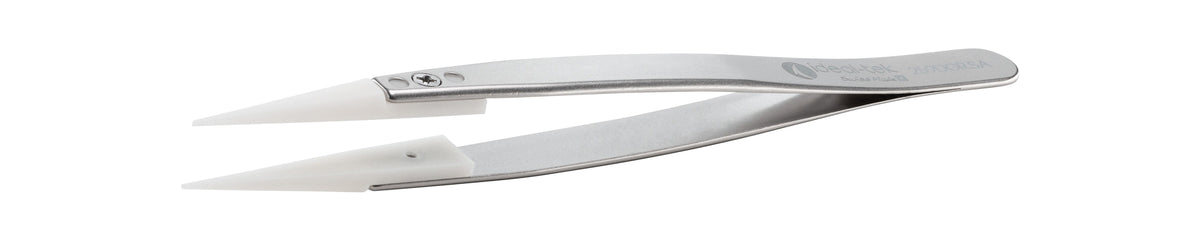 Ideal-tek Plastic Tip Tweezers – Style 259 – Delrin Tips A259DG – 130mm (5.1″) – Swiss Made