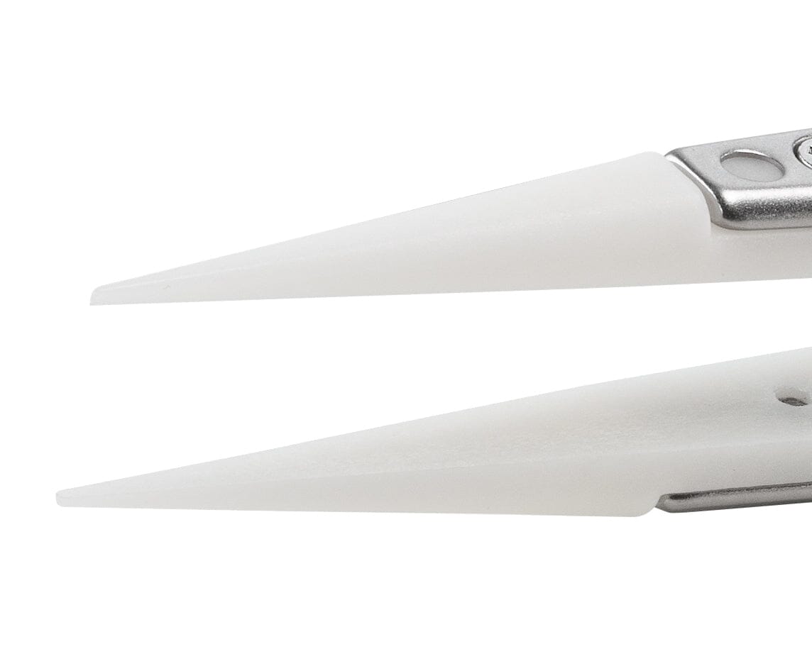 Ideal-tek Plastic Tip Tweezers – Style 259 – Delrin Tips A259DG – 130mm (5.1″) – Swiss Made