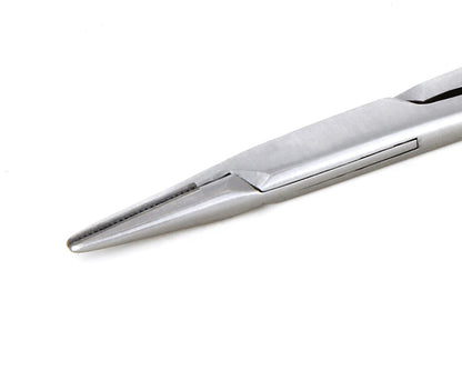 Ideal-tek Precision Needle holder – Stainless Steel – Tungsten Carbide – Straight – OAL 130mm (5.1″) – Made in Pakistan