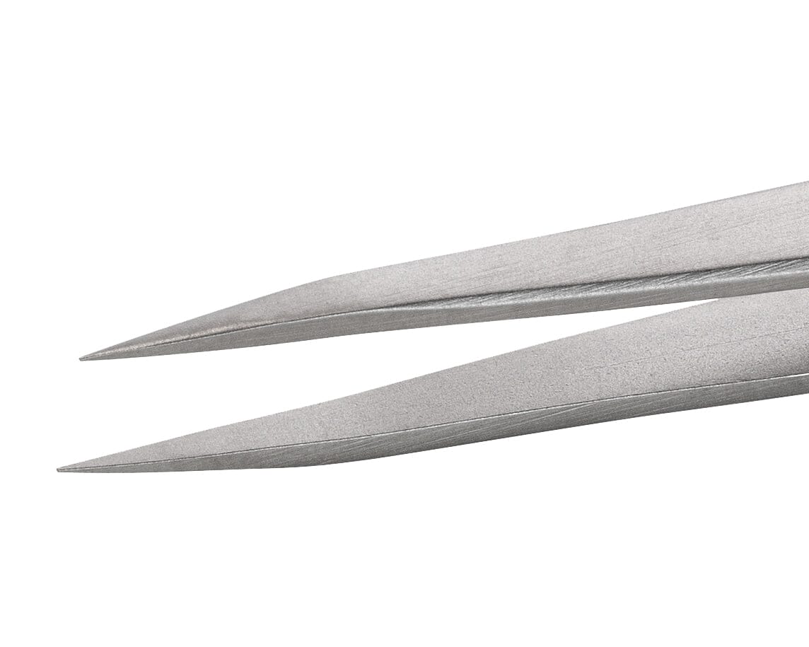 Ideal-tek Premium Economy Tweezers – Style 0C9 – Anti-Acid / Anti-Magnetic Stainless Steel – 90mm (3.5″) – Made in Italy