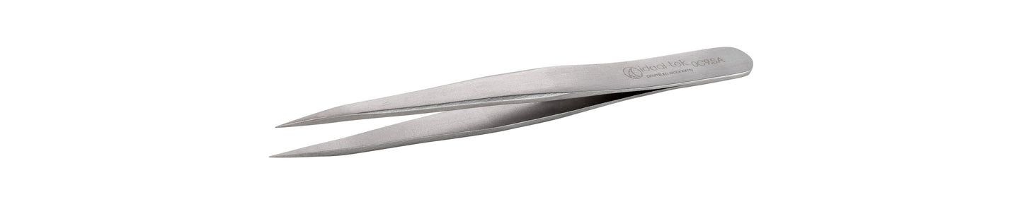 Ideal-tek Premium Economy Tweezers – Style 0C9 – Anti-Acid / Anti-Magnetic Stainless Steel – 90mm (3.5″) – Made in Italy