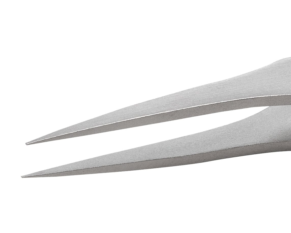 Ideal-tek Premium Economy Tweezers – Style 2 – Anti-Acid / Anti-Magnetic Stainless Steel – 120mm (4.7″) – Made in Italy