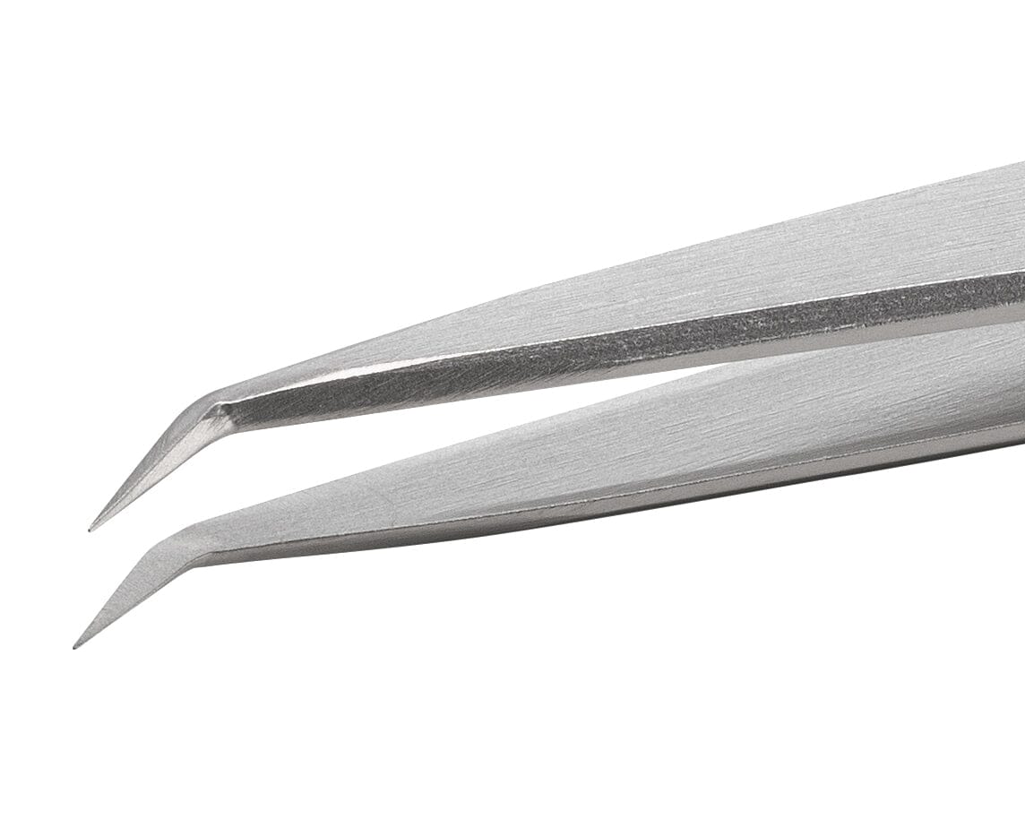 Ideal-tek Premium Economy Tweezers – Style 3 – Anti-Acid / Anti-Magnetic Stainless Steel – 110mm (4.3″) – Made in Italy