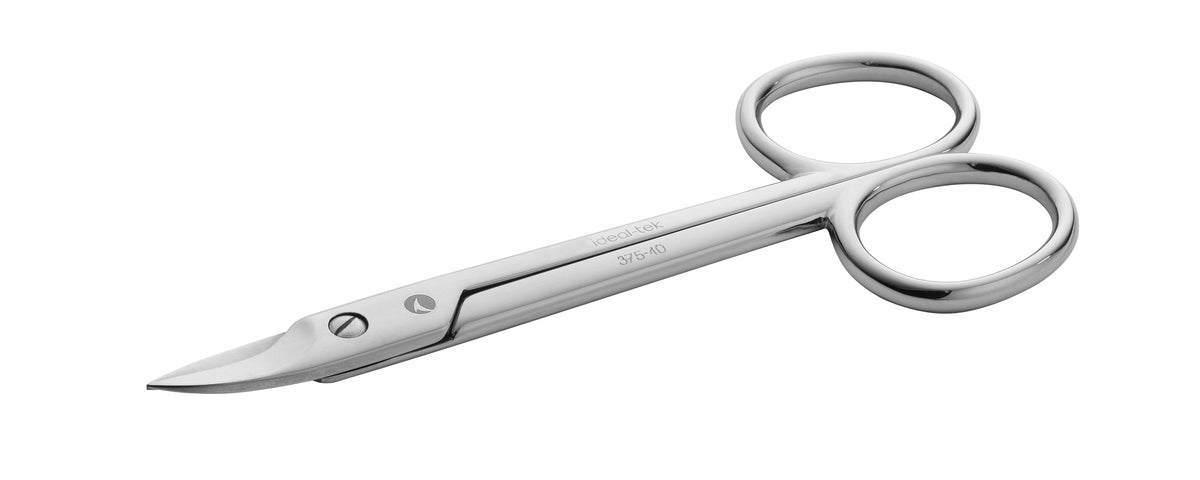 Ideal-tek ProCut Scissors – Carbon Steel – Nickel Plated – Curved – OAL 105mm (4.1″) – Made in Italy