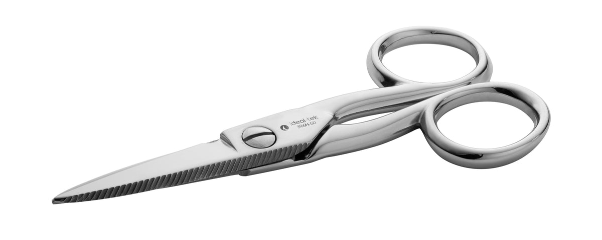 Ideal-tek ProCut Scissors – Carbon Steel – Nickel Plated – Notch – OAL 125mm (4.9″) – Made in Italy
