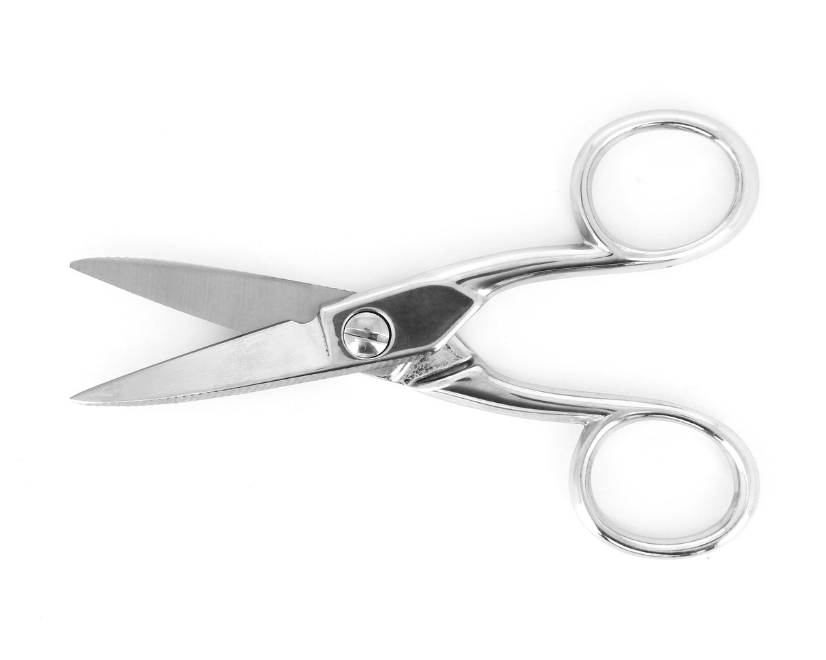 Ideal-tek ProCut Scissors – Carbon Steel – Nickel Plated – Notch – OAL 125mm (4.9″) – Made in Italy