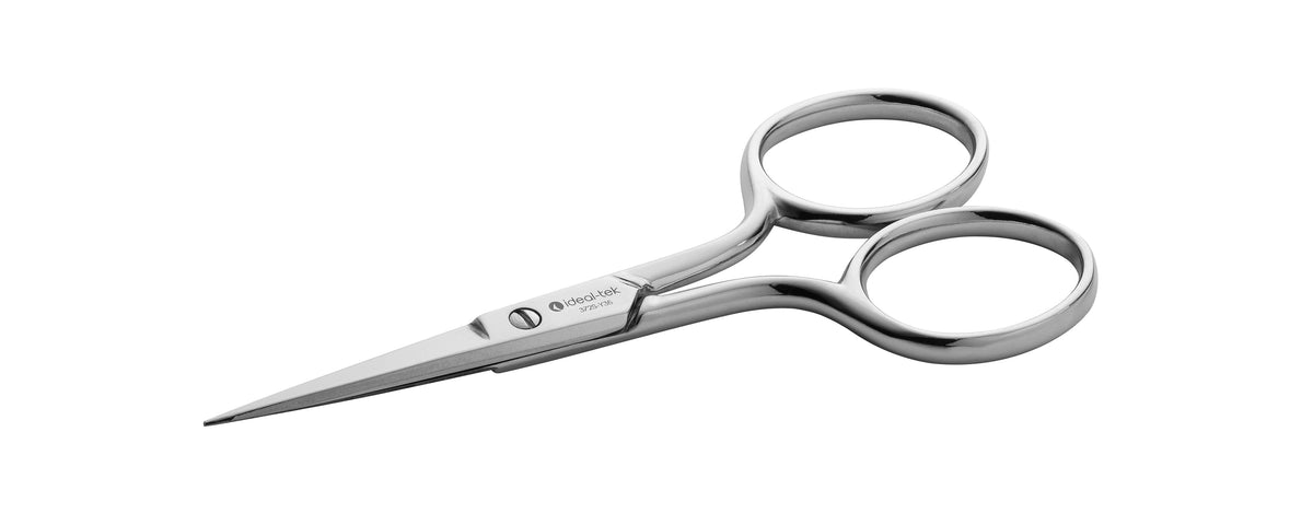 Ideal-tek ProCut Scissors – Carbon Steel – Nickel Plated – Straight – OAL 90mm (3.5″) – Made in Italy