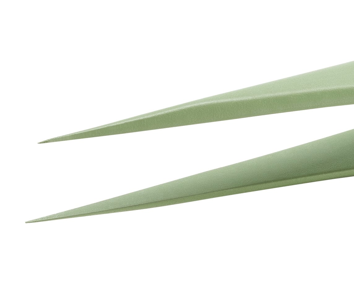 Ideal-tek PTFE Coated Tweezers – Style 3 – Anti-Acid / Anti-Magnetic Stainless Steel – 120mm (4.7″) – Swiss Made