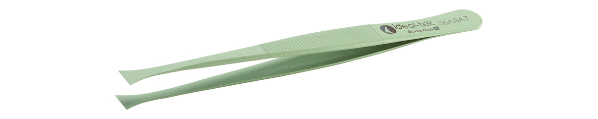 Ideal-tek PTFE Coated Tweezers – Style 35A – Anti-Acid / Anti-Magnetic Stainless Steel – 120mm (4.7″) – Swiss Made