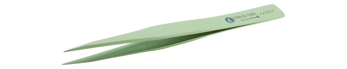 Ideal-tek PTFE Coated Tweezers – Style AA – Anti-Acid / Anti-Magnetic Stainless Steel – 130mm (5.1″) – Swiss Made