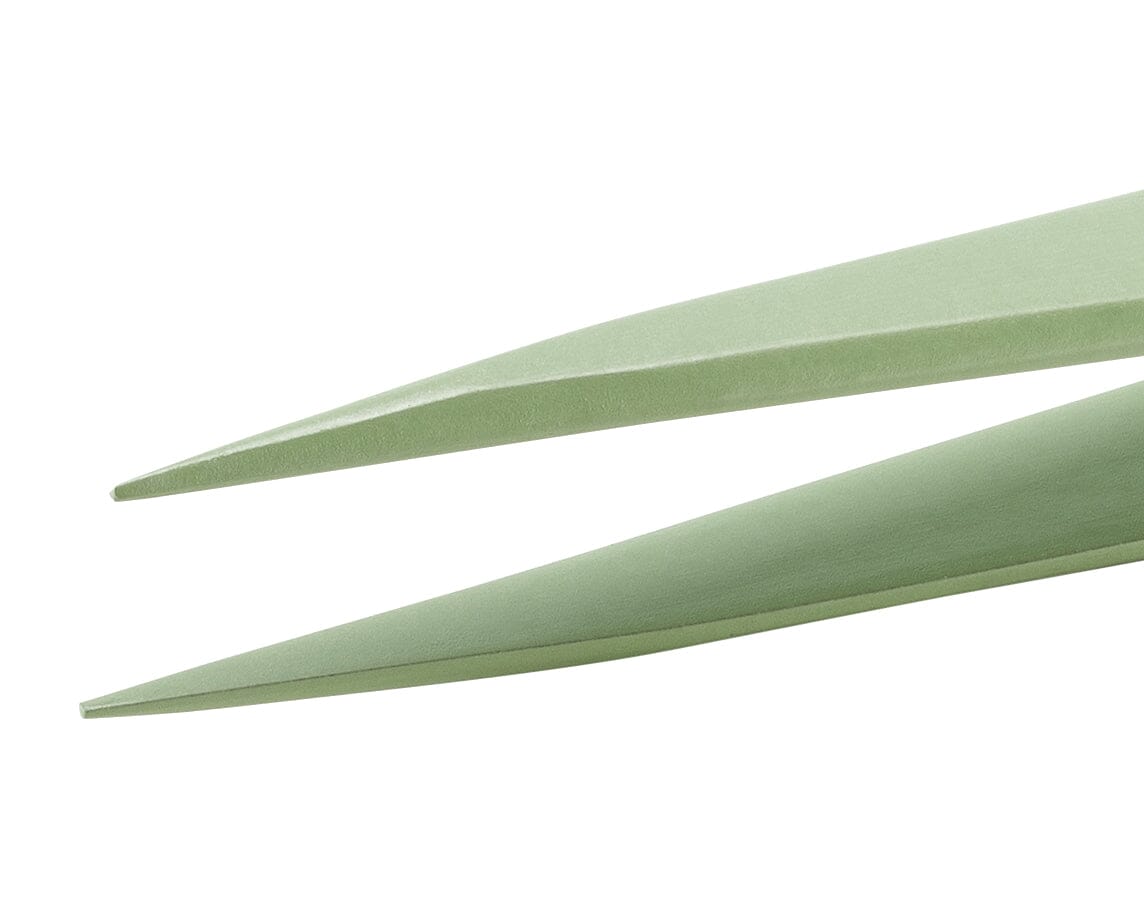 Ideal-tek PTFE Coated Tweezers – Style AA – Anti-Acid / Anti-Magnetic Stainless Steel – 130mm (5.1″) – Swiss Made