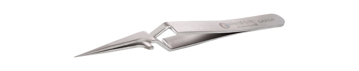 Ideal-tek Reverse Action Tweezers – Style 5AX – Anti-Acid / Anti-Magnetic Stainless Steel – 115mm (4.5″) – Swiss Made