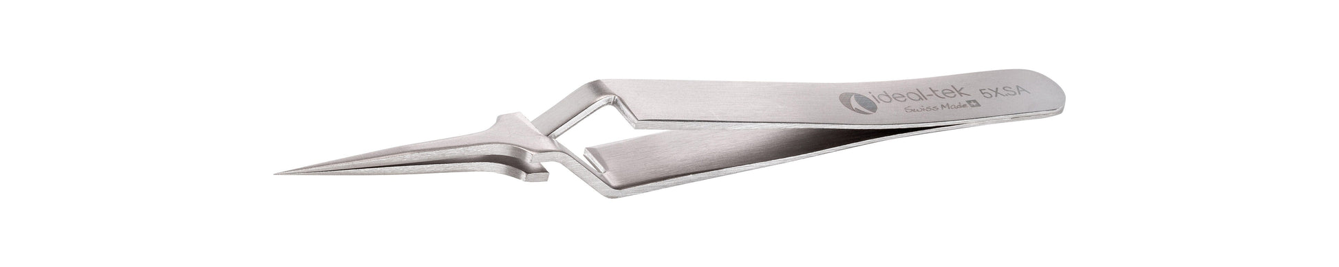 Ideal-tek Reverse Action Tweezers – Style 5X – Anti-Acid / Anti-Magnetic Stainless Steel – 110mm (4.3″) – Swiss Made