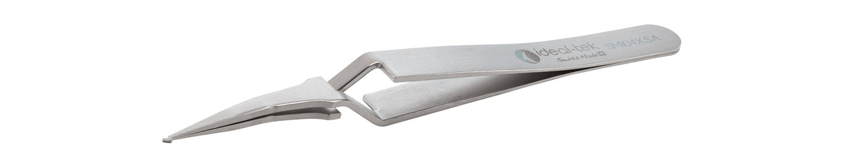 Ideal-tek SMD Reverse Action Tweezers – Style SM104X – Anti-Magnetic Stainless Steel – 115mm (4.5″) – Swiss Made