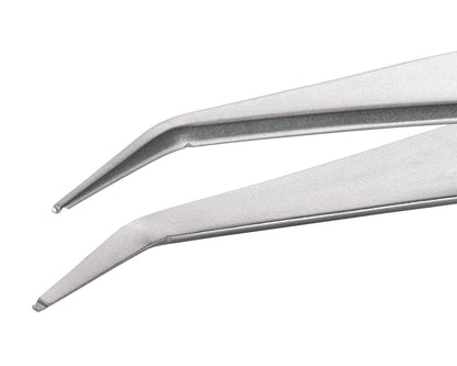 Ideal-tek SMD Tweezers – Style SM115 – Anti-Acid / Anti-Magnetic Stainless Steel – Bent – 115mm (4.5″) – Swiss Made