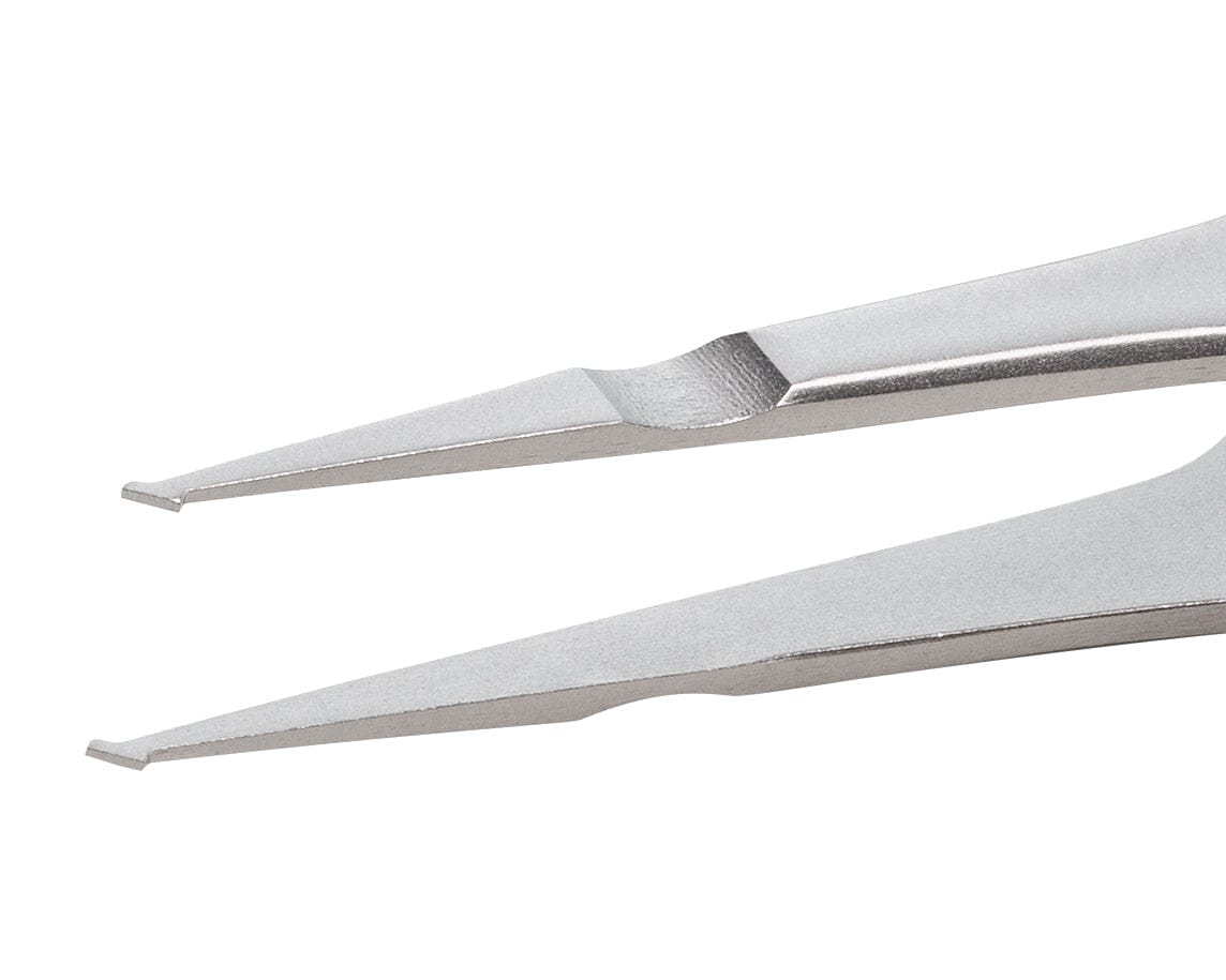 Ideal-tek SMD Tweezers – Style SM2 – Anti-Acid / Anti-Magnetic Stainless Steel – 120mm (4.7″) – Swiss Made