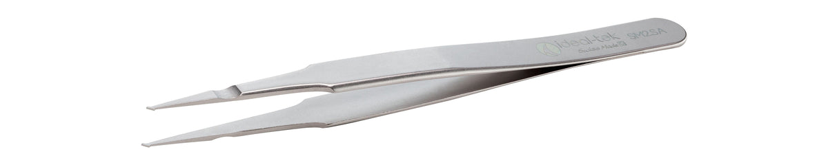 Ideal-tek SMD Tweezers – Style SM2 – Anti-Acid / Anti-Magnetic Stainless Steel – 120mm (4.7″) – Swiss Made