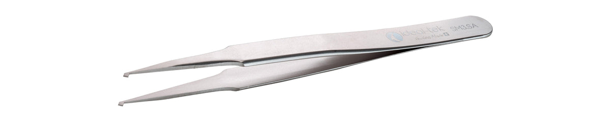 Ideal-tek SMD Tweezers – Style SM3 – Anti-Acid / Anti-Magnetic Stainless Steel – 120mm (4.7″) – Swiss Made