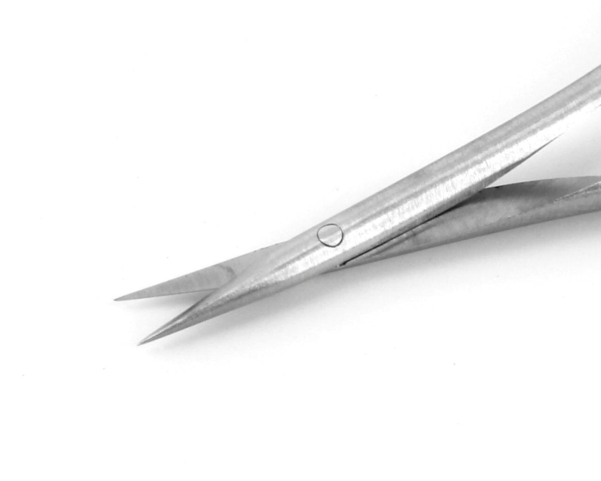 Ideal-tek Vannas Micro Scissors – Stainless Steel – Curved – OAL 85mm (3.4″) – Made in Germany