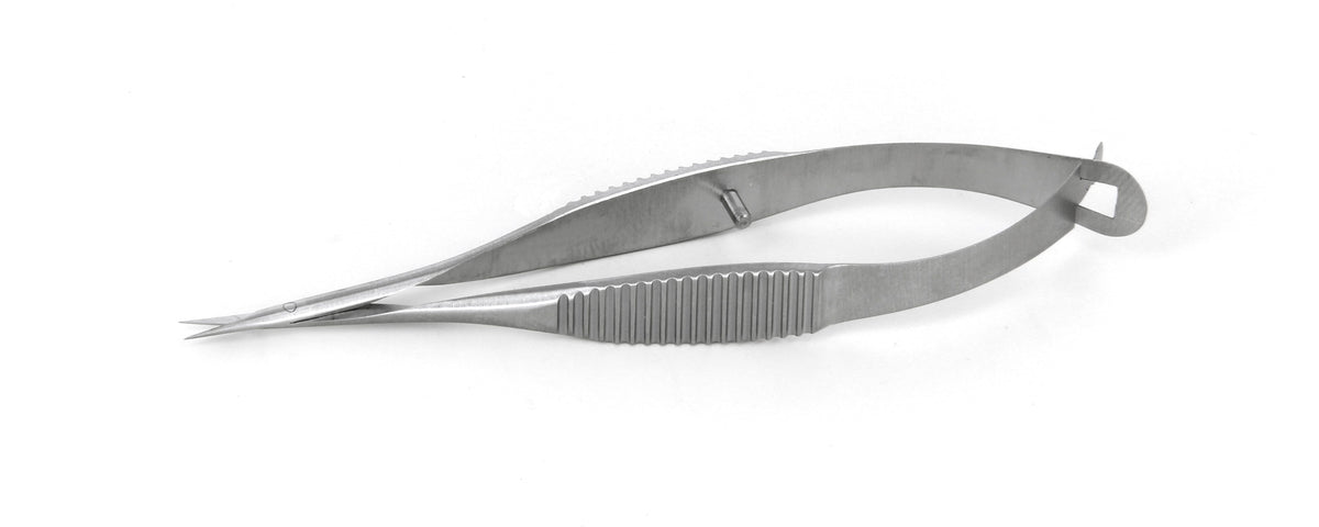 Ideal-tek Vannas Micro Scissors – Stainless Steel – Curved – OAL 85mm (3.4″) – Made in Germany