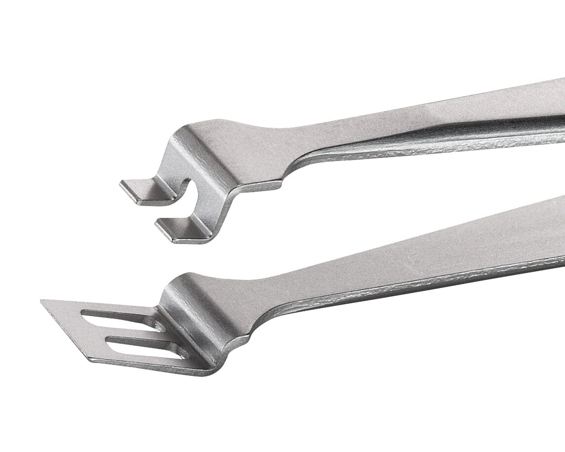 Ideal-tek Wafer Tweezers – Style 2WFG – Anti-Acid / Anti-Magnetic Stainless Steel – 120mm (4.7″) – Swiss Made