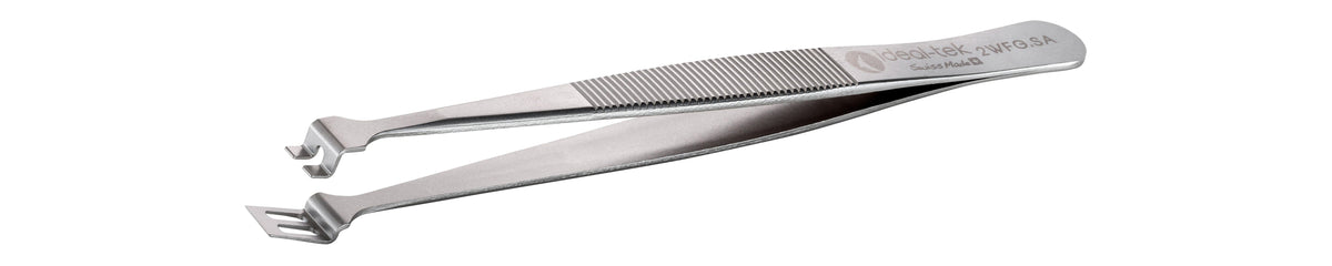Ideal-tek Wafer Tweezers – Style 2WFG – Anti-Acid / Anti-Magnetic Stainless Steel – 120mm (4.7″) – Swiss Made