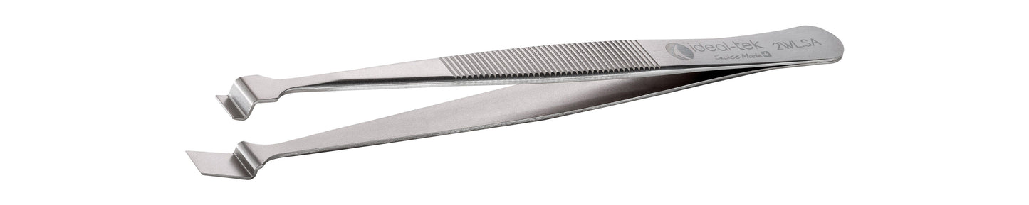 Ideal-tek Wafer Tweezers – Style 2WL – Anti-Acid / Anti-Magnetic Stainless Steel – 120mm (4.7″) – Swiss Made
