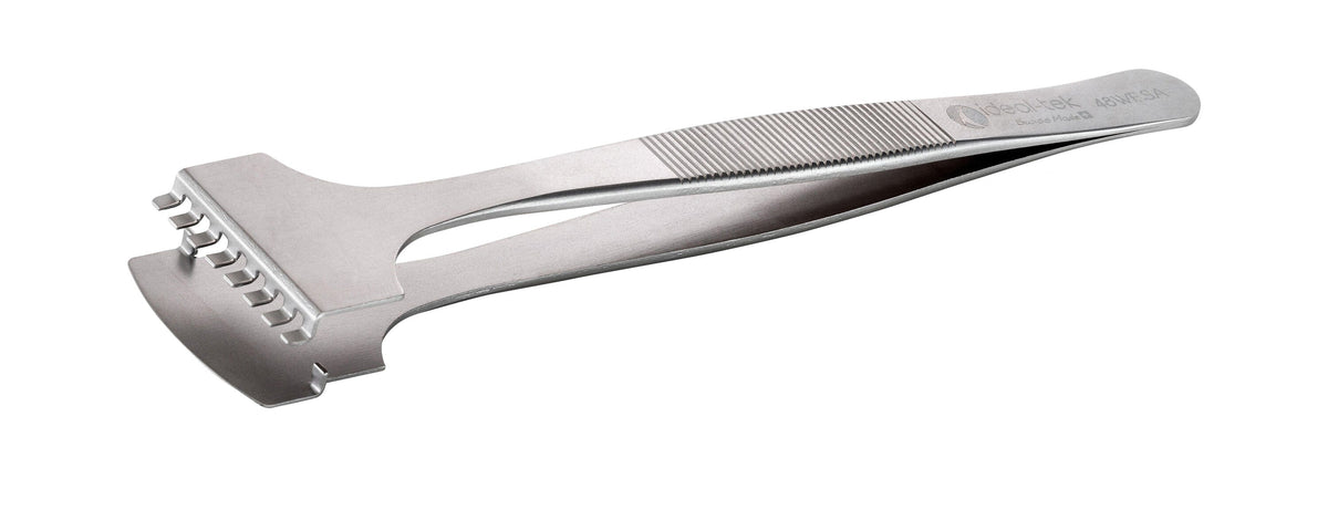 Ideal-tek Wafer Tweezers – Style 48WF – Anti-Acid / Anti-Magnetic Stainless Steel – 135mm (5.3″) – Swiss Made
