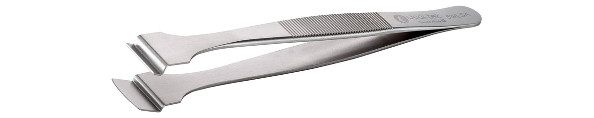 Ideal-tek Wafer Tweezers – Style 5WL – Anti-Acid / Anti-Magnetic Stainless Steel – 130mm (5.1″) – Swiss Made