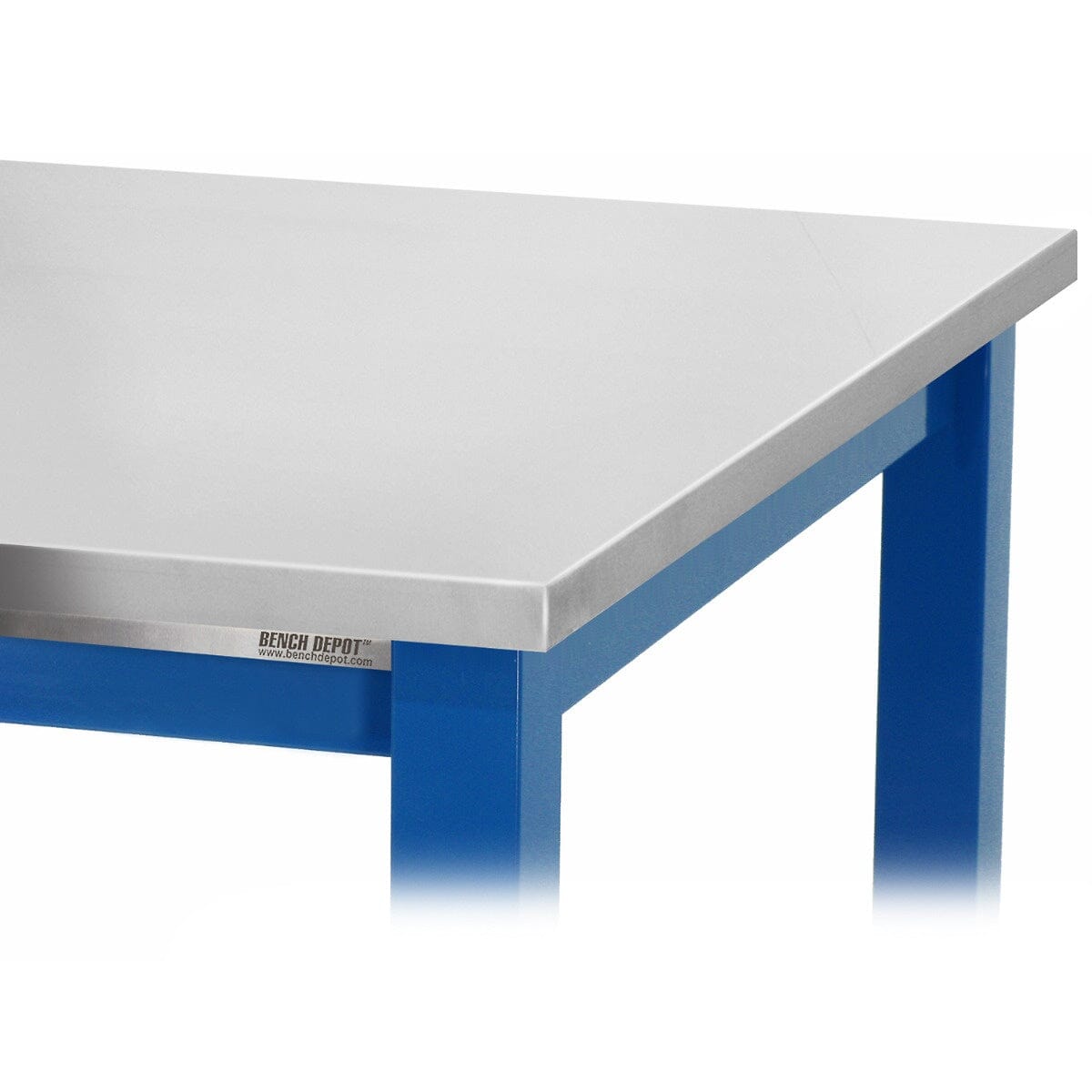 Kennedy Series Workbench with Stainless Steel Top - Square Cut Front Edge
