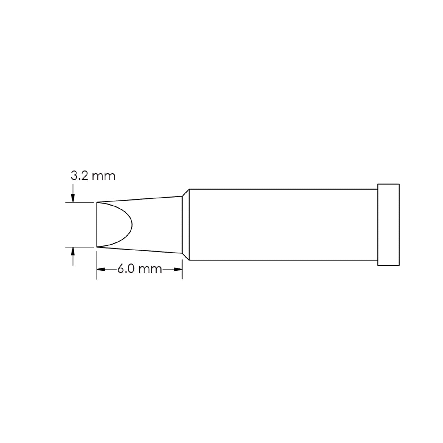 Metcal GT4-CH0032P Chisel Tip (GT4), Power, 3.2 mm x 6.0 mm