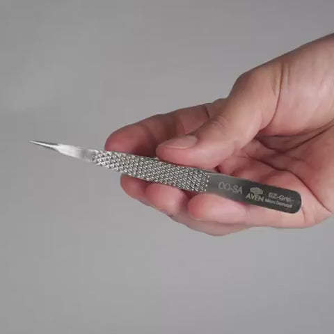 Video - EZ Grip Micro-Serrated Tweezers Stainless Steel, OO Pattern