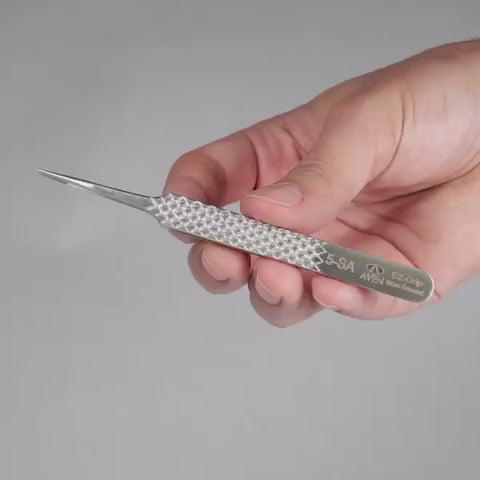 Video - EZ Grip Micro-Serrated Tweezers Stainless Steel, 5 Pattern