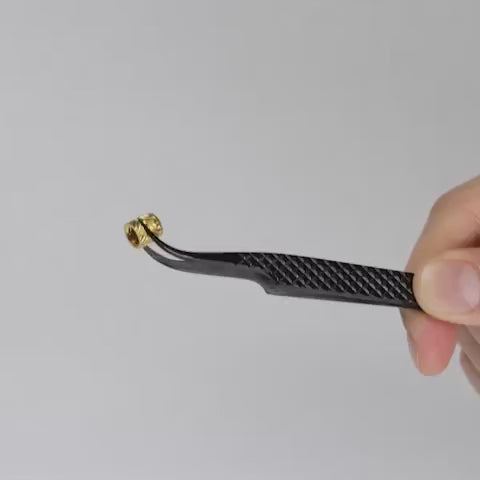 EZ Grip Black Tweezers Stainless Steel, #7 Pattern video
