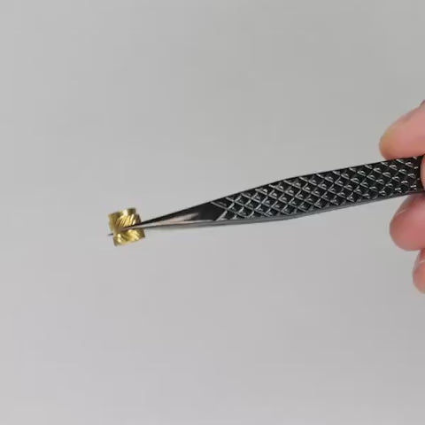 EZ Grip Black Tweezers Stainless Steel, #3C Pattern Video