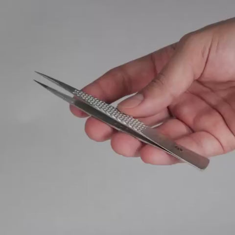 Video - EZ Grip Micro-Serrated Tweezers Stainless Steel, AA Pattern