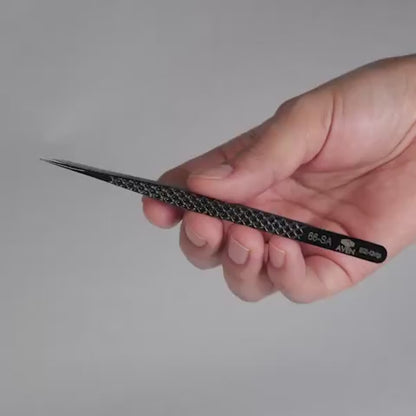 EZ Grip Black Tweezers Stainless Steel, #66 Pattern video