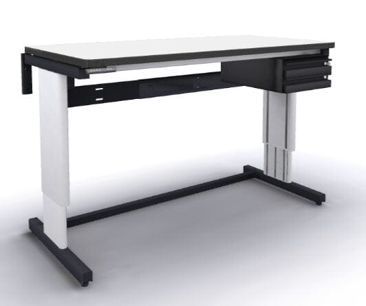 Production Basics Easy-Lift Dual Leg Workstation, Electric