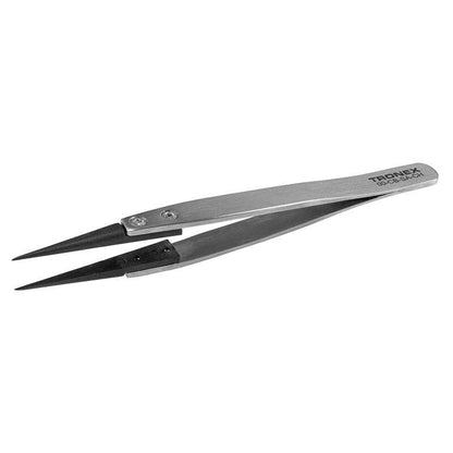 Tronex 00-CB-SA-CH Precision SS Tweezer with Replaceable Carbon Fiber Tips, Style 00