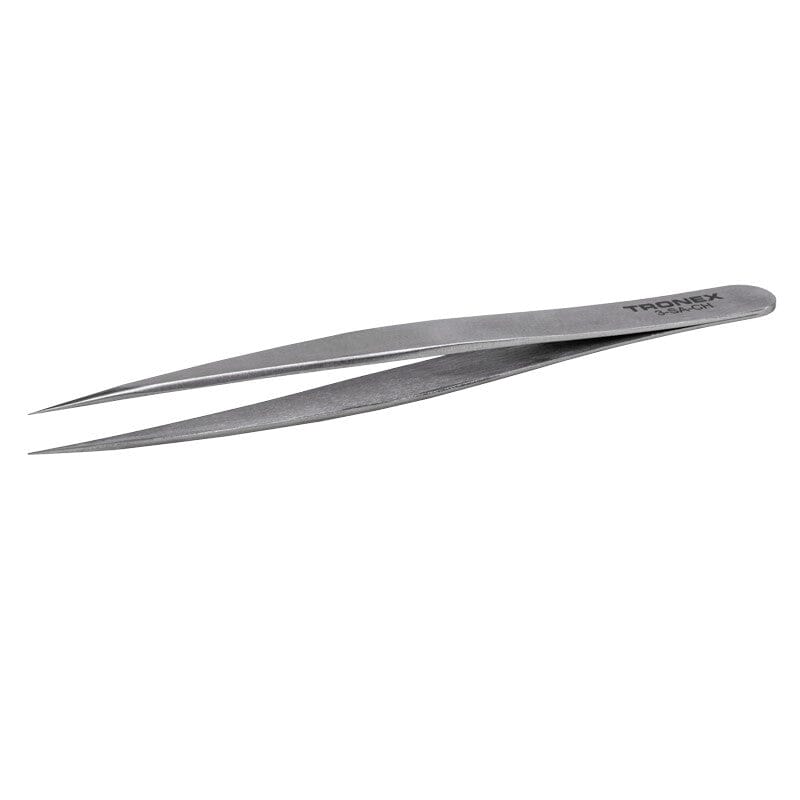 Tronex 3-SA-CH - Precision Stainless Steel Tweezers Straight Tip Very Fine Style 3