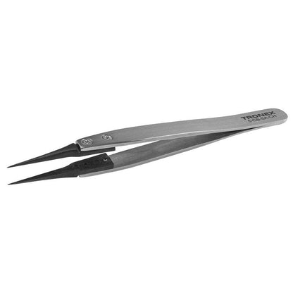 Tronex 5-CB-SA-CH Precision SS Tweezer with Replaceable Carbon Fiber Tips, Style 5