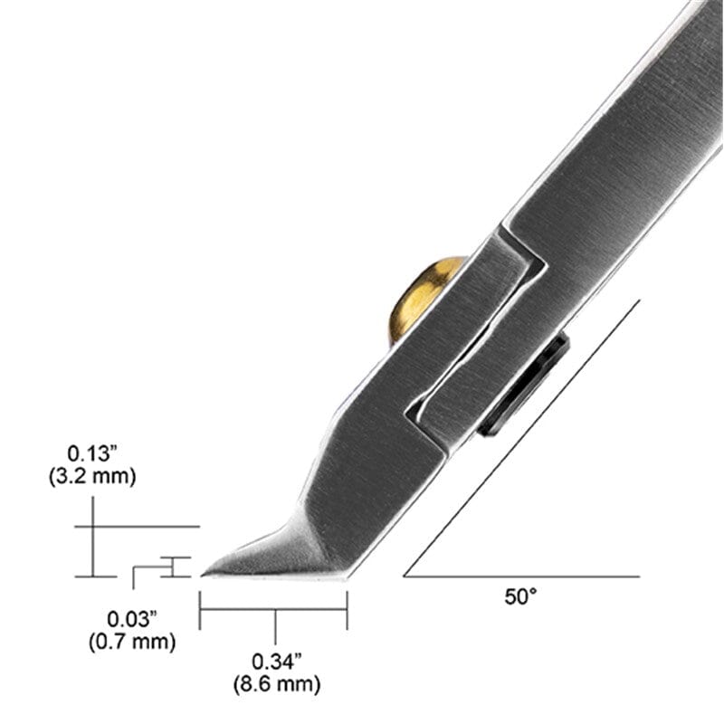 Tronex 5081W Fine Hard Wire Cutter, 50° Wide Head, Class W, Flush