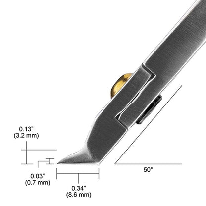 Tronex 5081W Fine Hard Wire Cutter, 50° Wide Head, Class W, Flush