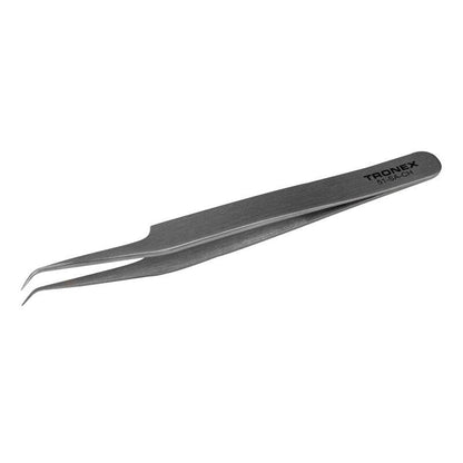 Tronex 51-SA-CH - Precision Stainless Steel Tweezers Bent Tip Very Fine Style 51