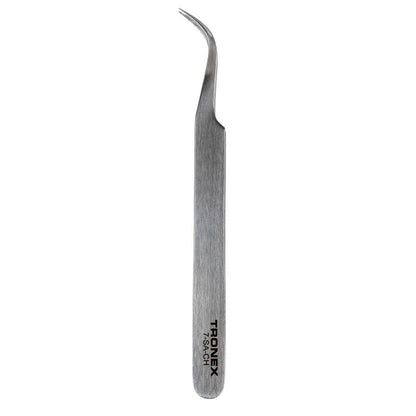 Tronex 7-SA-CH - Precision Stainless Steel Tweezers Curved Tip Very Fine Style 7
