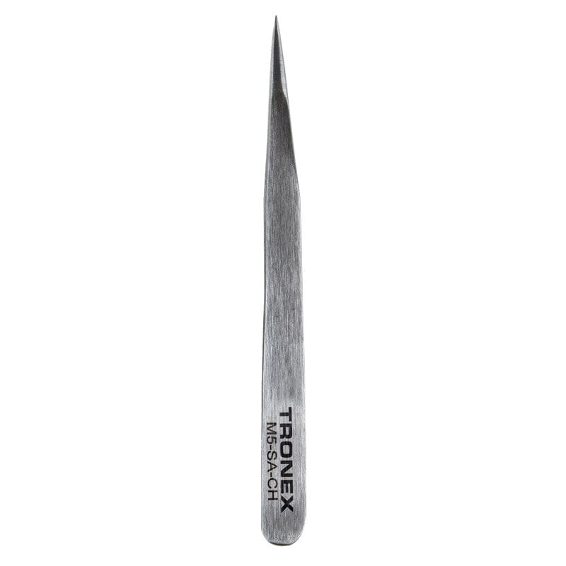 Tronex M5-SA-CH - Mini Stainless Steel Tweezers Extra Taper Tip Very Fine Style 5