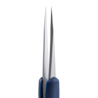 Tronex Precision Stainless Steel Tweezer 3C-SA-DR, ESD Rubber Grip, Short Body, Straight Fine Sharp Tip